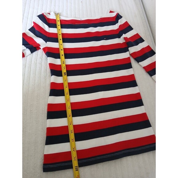 Tommy‎ Hilfiger Womens Blue Striped 3/4 Sleeve Boat Neck Blouse Top XS Nautical - Picture 8 of 15